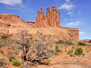 Arches National Park in Utah, USA. Amazing rock formations in the US Southwest.