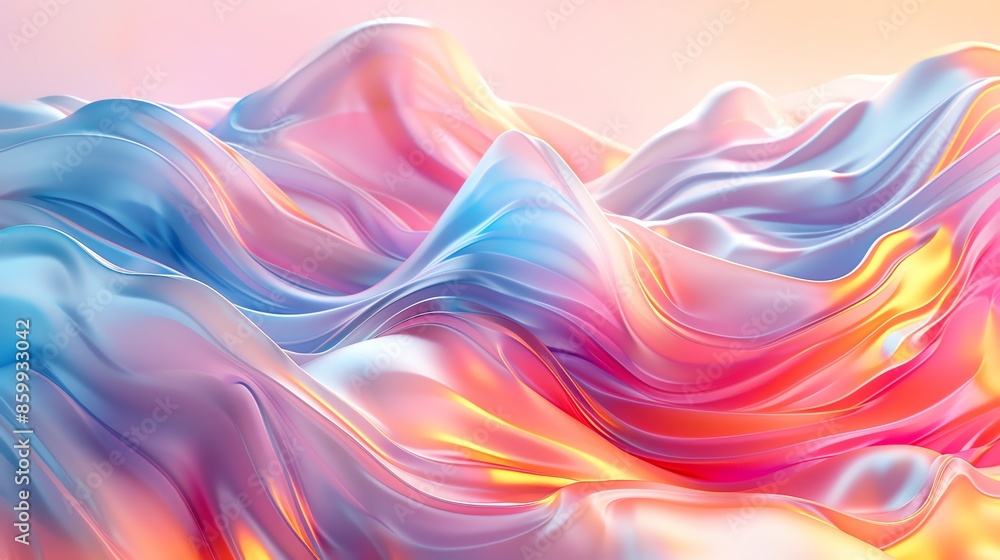 Poster abstract background with pastel colors and a wavy texture.