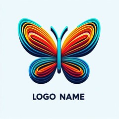 Minimalist and Futuristic Butterfly-Inspired Logo