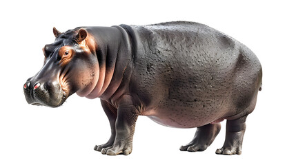 A hippo isolated on transparent background