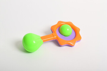 Baby rattles, A colorful baby toys isolated on white background