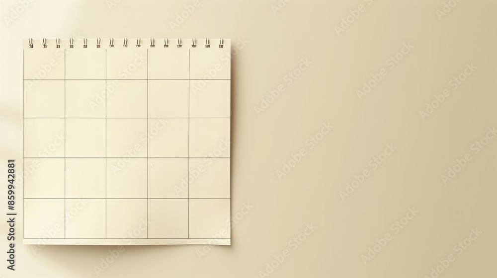Aufkleber a minimalist calendar template featuring a clean grid layout with large squares for each day, set ag