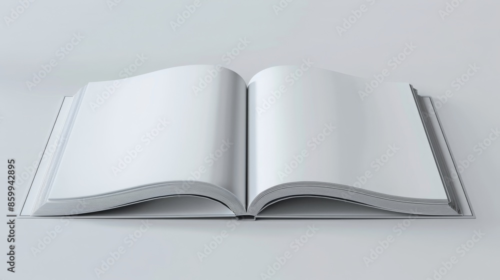 Aufkleber a photorealistic mockup of a blank magazine spread featuring two facing pages with a clean layout an