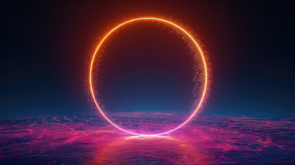 n abstract image of an inner circle on a dark background, in the style of navy and magenta, double lines, animated gifs, sparse, angular linework, lightningwave, intricate patterns, by AI