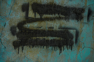Black melting drips paint. melt drips paint abstract liquid. border and drips ink. Dirty retro aged...