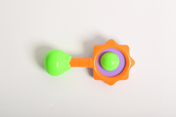 Baby rattles, A colorful baby toys isolated on white background