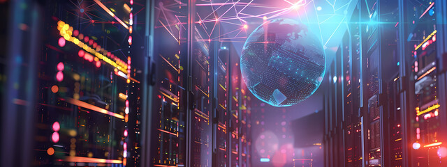 Obraz premium Connected World: Advanced Data Center