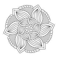 Floral mandala pattern and ornaments Oriental design Layout leaf design