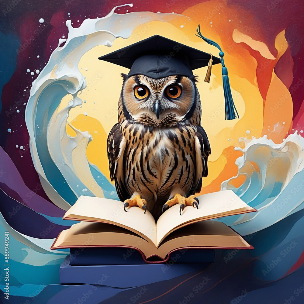 Wall mural The Owl of Knowledge - Wall murals