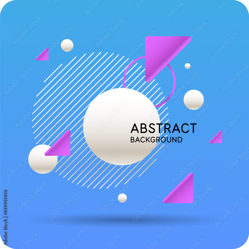 Poster bright attractive abstract background with graphic elements. a composition of shapes and color spots