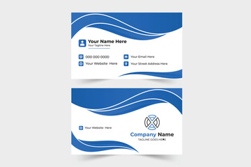 Creative modern Blue Color Name Card and Business Card Design