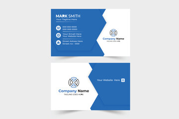Creative modern Blue Color Name Card and Business Card Design