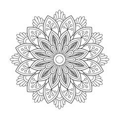 Flower decorative mandala for print, poster, cover, brochure, flyer, banner design