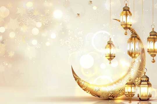 Eid al-Fitr celebration marking end of Ramadan, featuring colorful decorations and joyful gatherings.
Festive Eid al-Fitr scene with people celebrating the end of Ramadan Generative AI