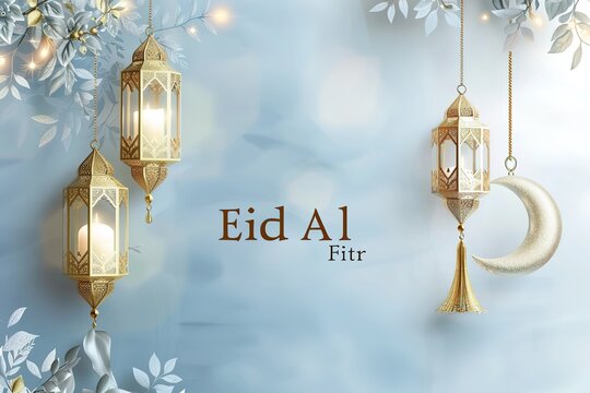 Eid al-Fitr celebration marking end of Ramadan, featuring colorful decorations and joyful gatherings.
Festive Eid al-Fitr scene with people celebrating the end of Ramadan Generative AI