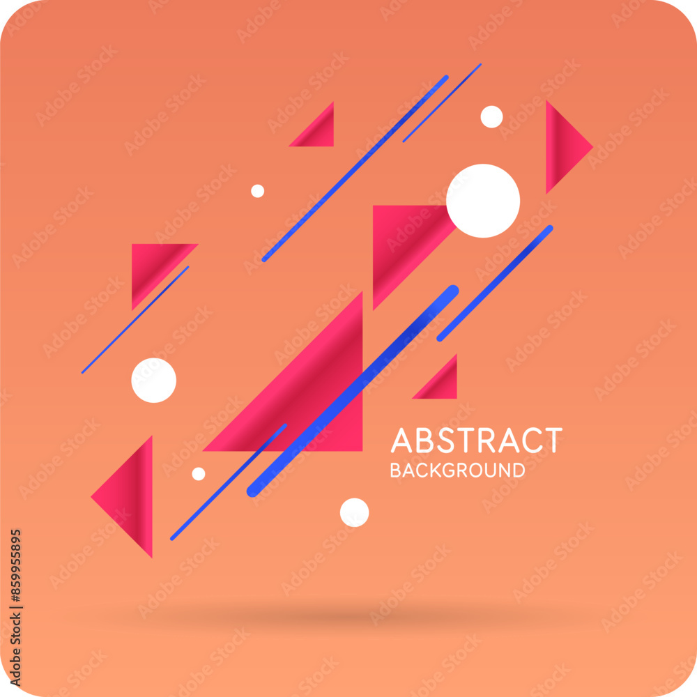 Poster bright attractive abstract background with graphic elements. a composition of shapes and color spots