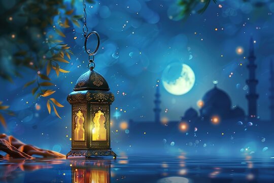 Eid al-Fitr celebration marking end of Ramadan, featuring colorful decorations and joyful gatherings.
Festive Eid al-Fitr scene with people celebrating the end of Ramadan Generative AI