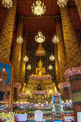 Principal Buddha image of Wat Hong Rattanaram Ratchaworawihan in Bangkok, Thailand. A place everyone in every religion can visit.