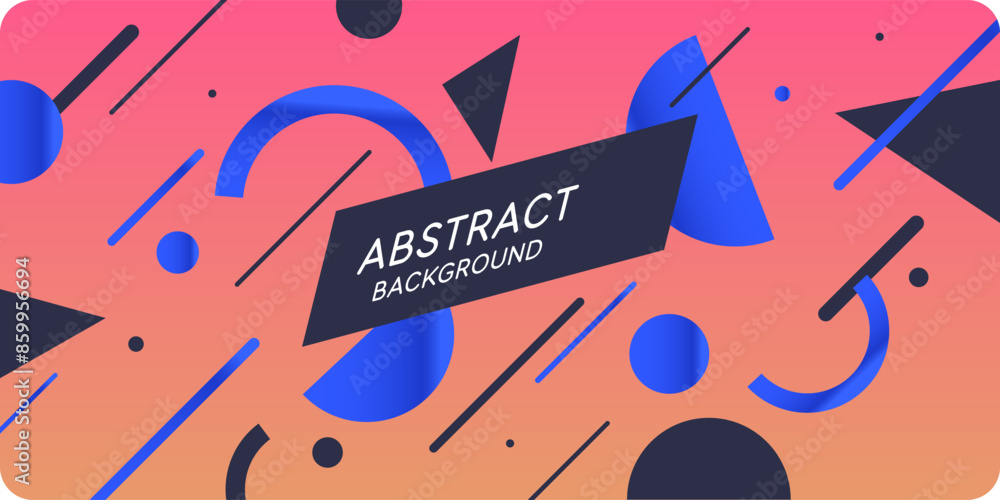 Aufkleber bright attractive abstract background with graphic elements. a composition of shapes and color spots