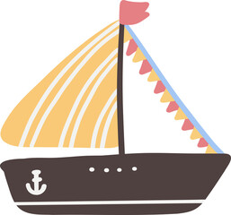 Sailboat Travel  Cartoon