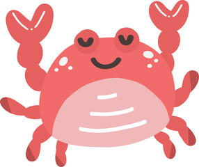 crab with a smile cartoon