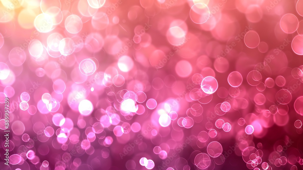 Poster pink and white bokeh abstract background.