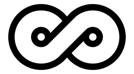 Infinity symbol isolated on white background