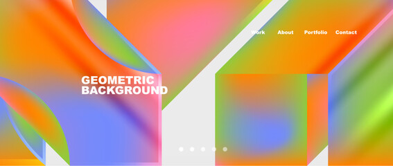 Colorful gradients with abstract geometric shapes. Vector Illustration For Wallpaper, Banner, Background, Card, Book Illustration, landing page