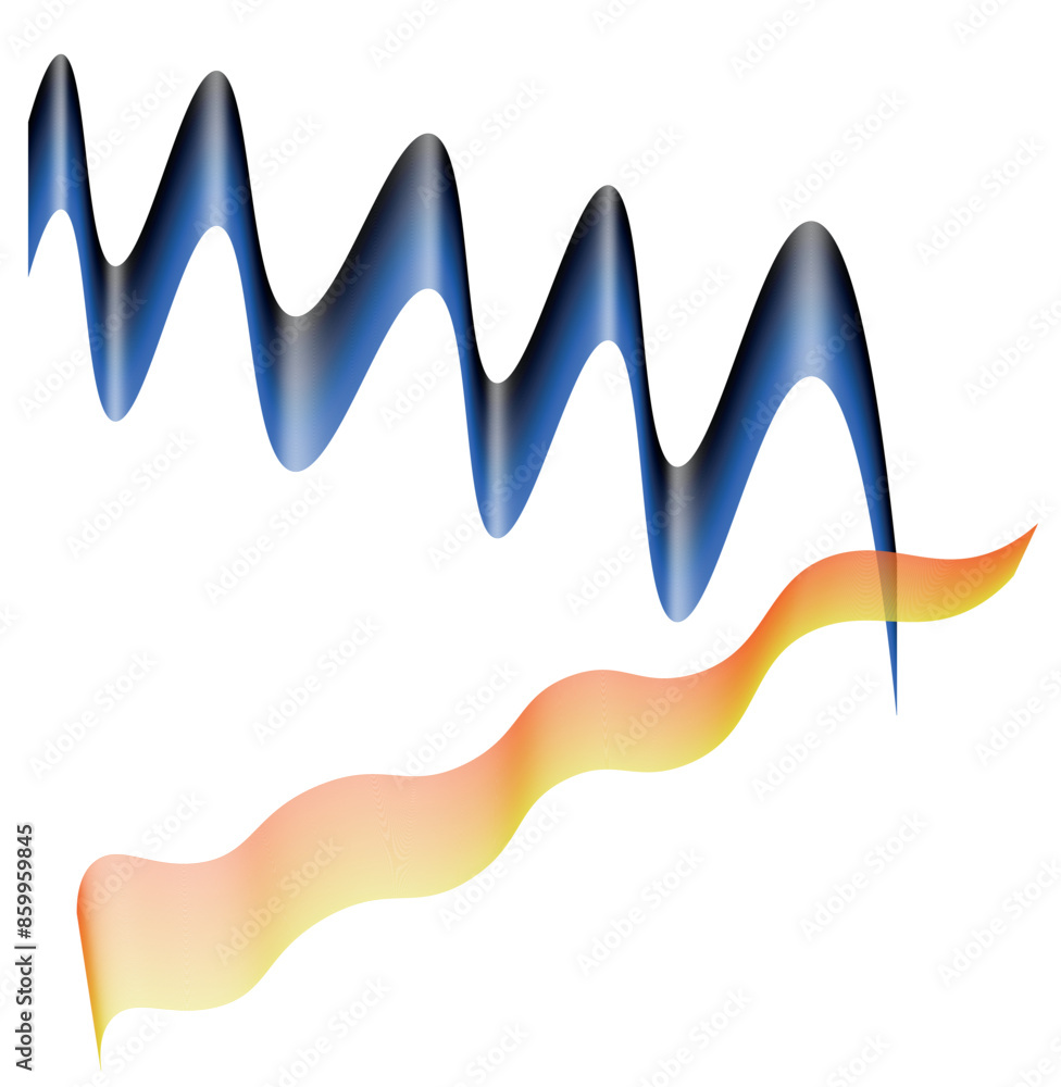 Poster abstraction colored lines intersection bends chaos texture 3d
