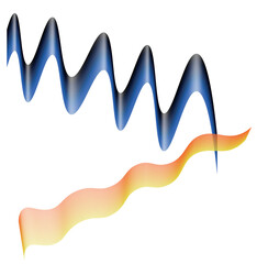 abstraction colored lines intersection bends chaos texture 3D