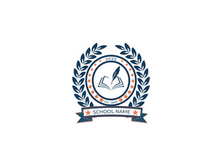Educational emblem logo design