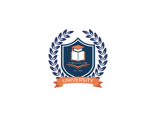 Educational emblem logo design
