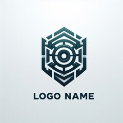 Fototapeta premium Futuristic and Minimalist Protection Logo