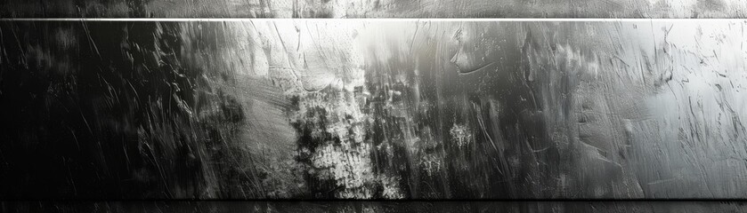 Abstract black and white texture with grainy details.