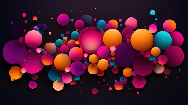 Engage your audience with vibrant 3D spheres on a dark background.
