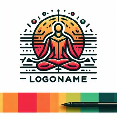 Futuristic and Minimalist Logo for Yoga Community