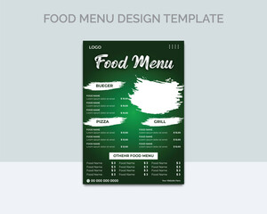 Food menu design creative poster vector