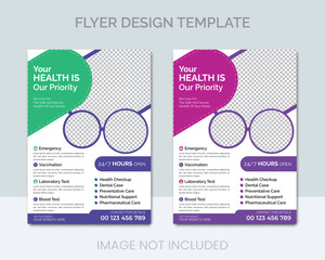 Creative medical flyer design 
