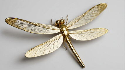 a dragonfly model made of gold