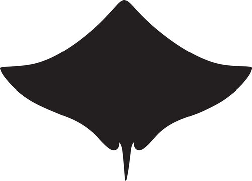 recommend clip art: Stingray Silhouette Vector Illustration White Background