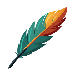 Obraz premium illustration of feather on white