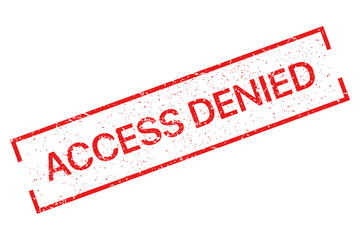 Access denied red stamp on white background