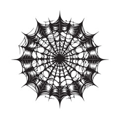 SPIDER NET SILHOUETTE VECTOR ILLUSTRATION