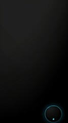 Minimalist black background with a small, bright blue circle in the lower right corner. ,Dark Color light ,vectorline design , illustration , Mobile Wallpaper