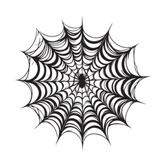 SPIDER NET SILHOUETTE VECTOR ILLUSTRATION