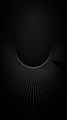 Minimalist black wallpaper with a thin, white, crescent shape in the center. ,Dark Color light ,vectorline design , illustration , Mobile Wallpaper