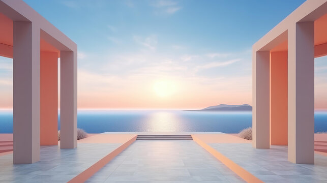 Minimal, pastelthemed frame with ample space for creative content.