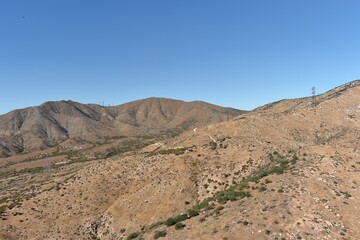 Aerial Drone Photo California Mountains with Utility Structures