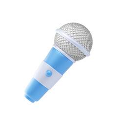microphone 3d icon and illustration