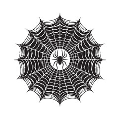 Obraz premium SPIDER NET SILHOUETTE VECTOR ILLUSTRATION